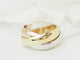 Bague 56 Cartier Trinity XL - Bague en or blanc, rose et jaune 18 kt 58 Facettes 33590