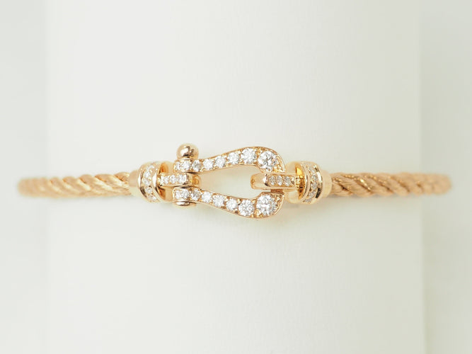 Bracelet Fred Mini Force 10 - Bracelet en or rose 18 ct et diamants 58 Facettes 33587