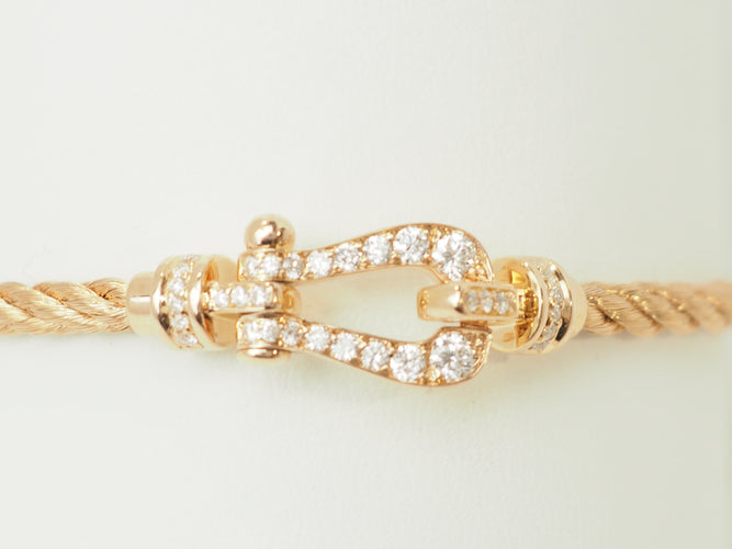 Bracelet Fred Mini Force 10 - Bracelet en or rose 18 ct et diamants 58 Facettes 33587