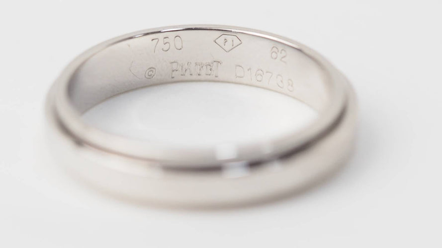 Bague 62 Piaget Possession - Alliance en or blanc 18 kt à anneau tournant 58 Facettes 32996