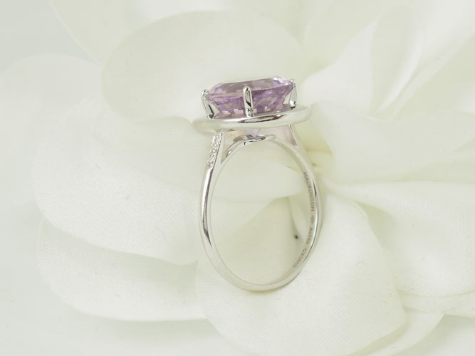 Bague 56 Mauboussin Vraiment jolie mon amour - Bague en or blanc, améthyste et diamants 58 Facettes 33602