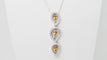Collier Collier en or blanc 18 kt avec citrine et diamants 58 Facettes 32805b