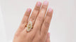 Bague 59.5 Bague marquise en or jaune et blanc 18 ct et diamants 58 Facettes 33010