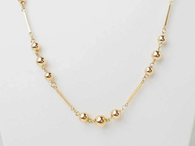 Collier Collier boules et barres en or rose 18 k (750) 58 Facettes 33618