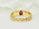 Bague 56 Bague ancienne en or jaune 18 kt avec rubis cabochon 58 Facettes 33630