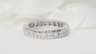 Bague 49 Alliance américaine tour complet en platine 850 et diamants 0,92 ct 58 Facettes 30685