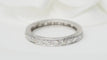 Bague 53 Alliance américaine tour complet en platine 850 et diamants 0,80 ct 58 Facettes 31755