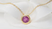 Collier Collier solitaire en or jaune 18 kt avec rubis 0,57 ct 58 Facettes vlfr6043