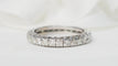 Bague 50 Alliance américaine tour complet en or blanc 14 kt et diamants 1,12 ct 58 Facettes 30903
