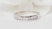 Bague 54.5 Demi-alliance - Bague en or blanc 18 kt et diamants 0,25 ct 58 Facettes 20333