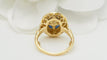 Bague 56 Bague ovale en or jaune 18 ct, saphirs navette et diamants 58 Facettes 32709
