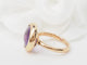 Bague 51 Bague ronde en or rose 18 kt avec améthyste facettée 58 Facettes 32042