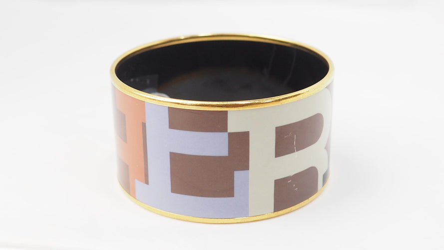 Bracelet Hermès - Bracelet manchette en émail multicolore 58 Facettes 32652