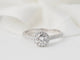 Bague 53.5 Bague solitaire en or blanc 18 kt et diamants 58 Facettes 30712/30923