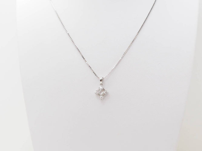 Collier Collier en or blanc 18 kt et diamants taille brillant 58 Facettes 21042