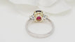 Bague 54 Bague en or bicolore 18 ct avec rubis naturel et diamants 58 Facettes 32734