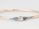 Bracelet Bracelet jonc Art Nouveau en or bicolore 18 ct, saphirs et diamant 58 Facettes 33124