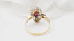 Bague 55 Bague ovale en or jaune 18 kt rubis de Verneuil et diamants 58 Facettes 32780