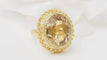 Bague 55 Bague filigranée en or jaune 18 ct et citrine facettée 58 Facettes 32760