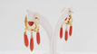 Boucles d'oreilles Boucles d’oreilles pendantes en or jaune 18 ct et corail 58 Facettes 32382