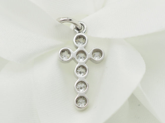 Pendentif Pendentif croix en or blanc 18 ct et diamants 0,35 ct 58 Facettes F4861