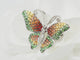 Broche Broche papillon en or blanc 18 ct, diamants, citrine, topaze et péridot 58 Facettes 33134