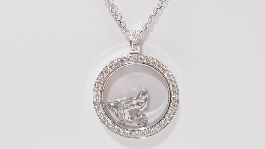 Collier Chopard Happy Diamonds - Collier en or blanc et diamants 58 Facettes 32004