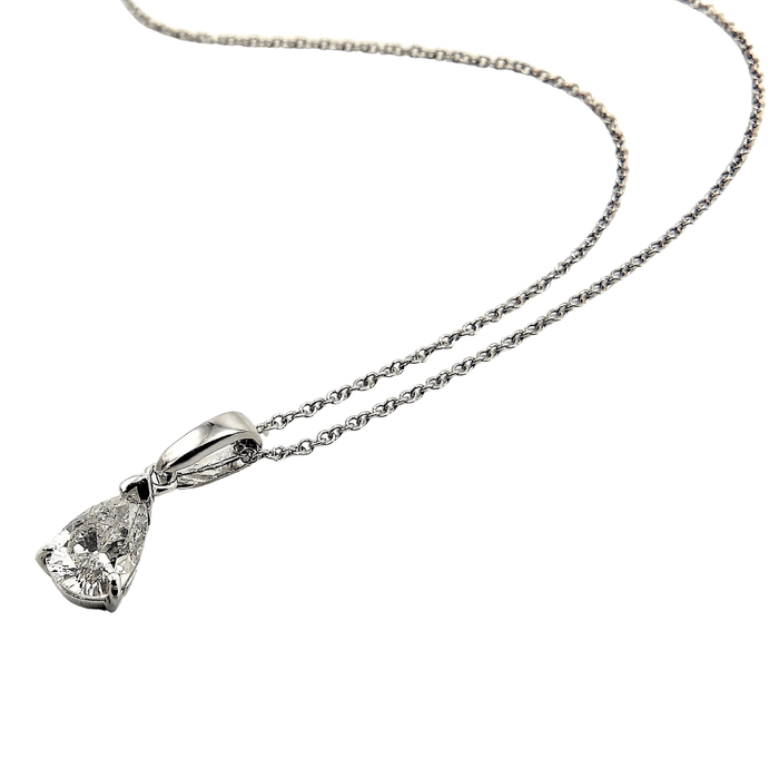 Collier Collier diamant signature en forme de poire avec or 58 Facettes