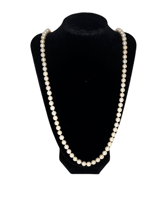 Collier Choker 87 Perles De Culture Akoya 70 Cm Fermoir Or 18k