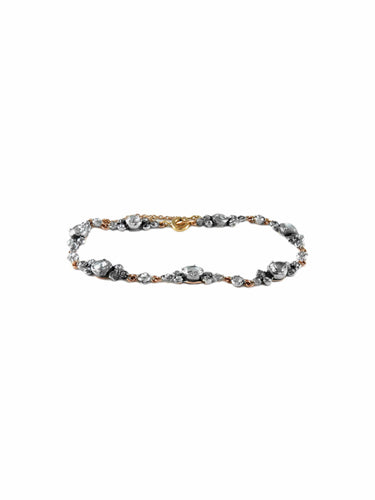 Bracelet Bracelet ancien articulé en or jaune 18k, argent et diamants 58 Facettes BO/11029