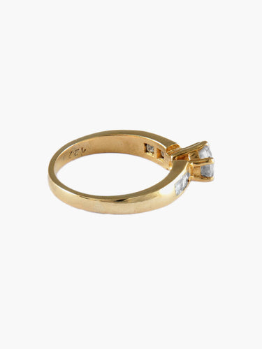 Bague 52 Bague solitaire sertie d’un diamant 0,50 ct en or jaune 18k 58 Facettes BO/160007