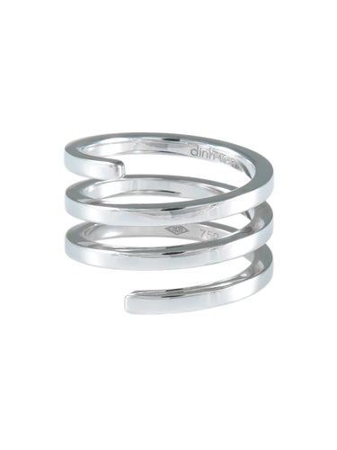 Bague Or Blanc / 52 Dinh Van - Bague Spirale grand modèle en or blanc 18k 58 Facettes BO/220002 STA