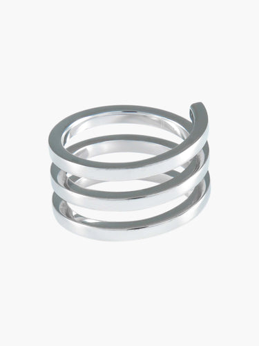 Bague Or Blanc / 52 Dinh Van - Bague Spirale grand modèle en or blanc 18k 58 Facettes BO/220002 STA