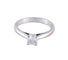 Bague 59 Bague solitaire en or blanc 18 carats et diamant 0,25 ct 58 Facettes BO/220098 NSS