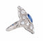Bague 50 Bague Art Déco en platine et saphir, entourée de diamants 58 Facettes BO/220144
