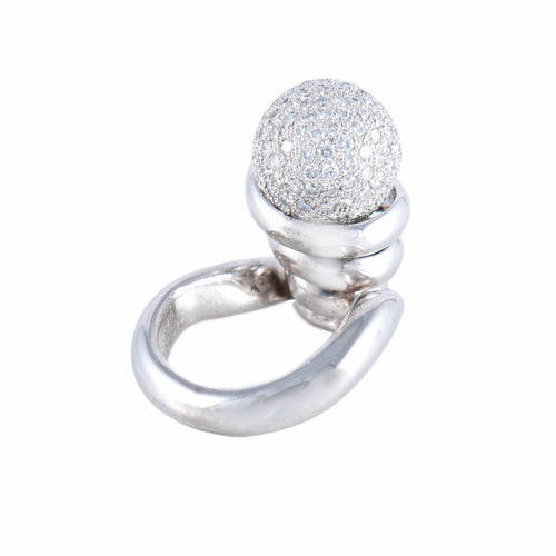 Bague 53 de Grisogono - Bague Tourbillon pavée en or blanc et diamants 58 Facettes BO/220112 NSS