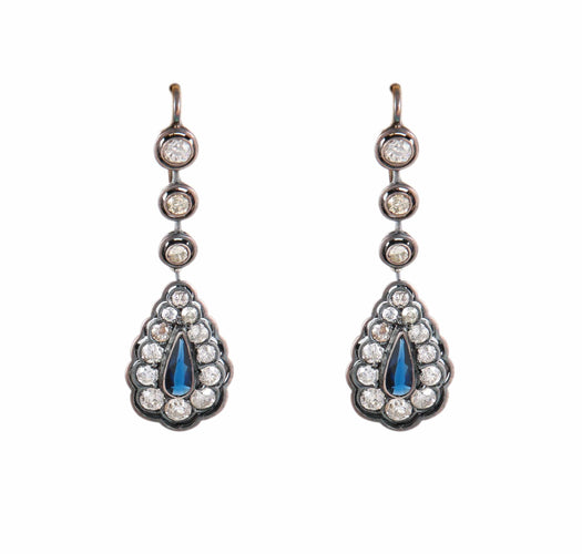 Boucles d'oreilles Boucles d'oreilles dormeuses Art Déco en or blanc et diamants 58 Facettes BO/220143