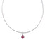 Collier Collier pendentif en or jaune et blanc 18k et rubis 58 Facettes BO/220086 NSS