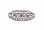 Broche Broche Art Déco géométrique en or blanc et platine, diamants et saphirs 58 Facettes BO/2201301
