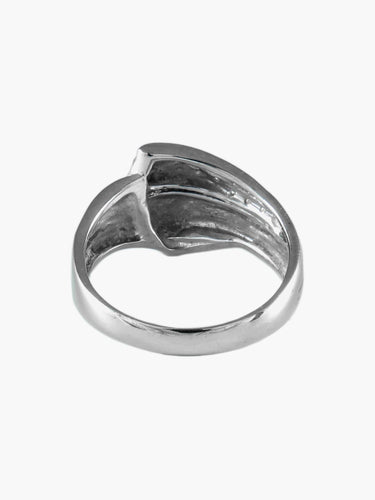 Bague 57 Bague Ruban pavée en or blanc 18 carats et diamants 58 Facettes BO/160025