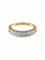 Bague 54 Bague alliance trois lignes pavées en or jaune 18k et diamants 58 Facettes BO/130069