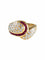 Bague 54 Bague moderne pavée en or jaune 18 carats et rubis diamants 58 Facettes BO/130068