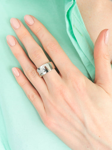 Bague 51 Mauboussin - Bague jonc Étoile Divine en or blanc et diamants 58 Facettes BO210019