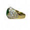 Bague 53 Bague dôme en or 18 carats avec émeraude et diamants 58 Facettes 287