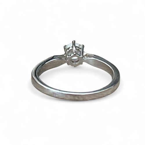Bague 54 Solitaire - Bague en or blanc 18 carats avec diamant 0,35 ct 58 Facettes 282