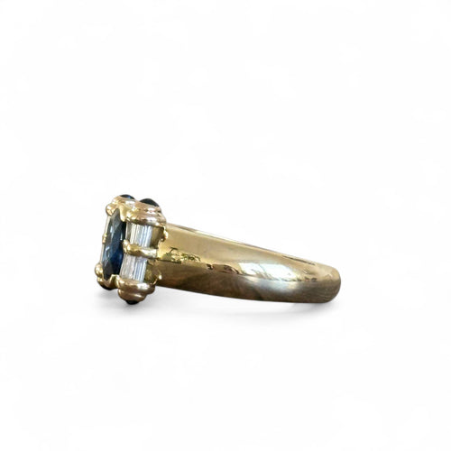 Bague 56 Bague rouleau saphirs et diamants en or 18 carats 58 Facettes 342