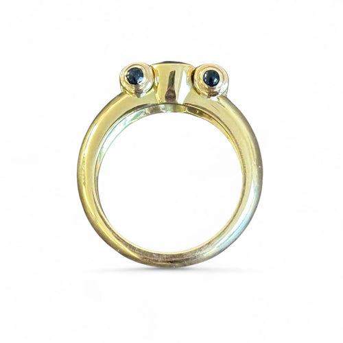 Bague 56 Bague rouleau saphirs et diamants en or 18 carats 58 Facettes 342