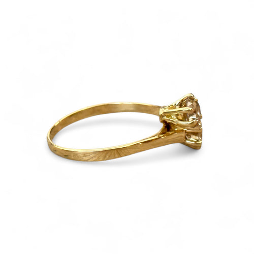 Bague 58 Bague toi et moi en or jaune 18 carats et diamants 58 Facettes 218