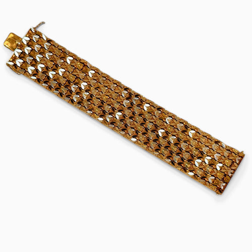 Bracelet Bracelet manchette vintage à maille fleurie souple 58 Facettes REF24083-246