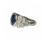 Bague 50 Bague jonc en or blanc avec saphir ovale et diamants 58 Facettes 340
